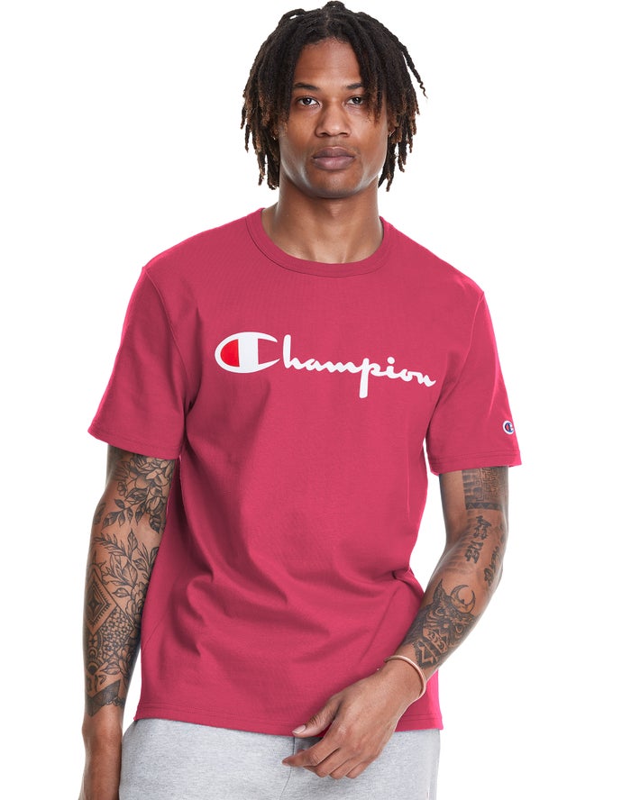 Champion Heritage Vintage Logo Erkek Tişört Kırmızı ( RYXUDA824 )